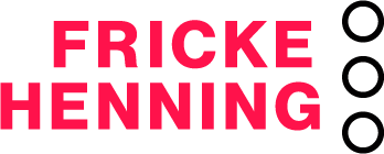 FrickeHenning Logo in Rot – Markenagentur für Strategie, Design, Interior und Markenheimat